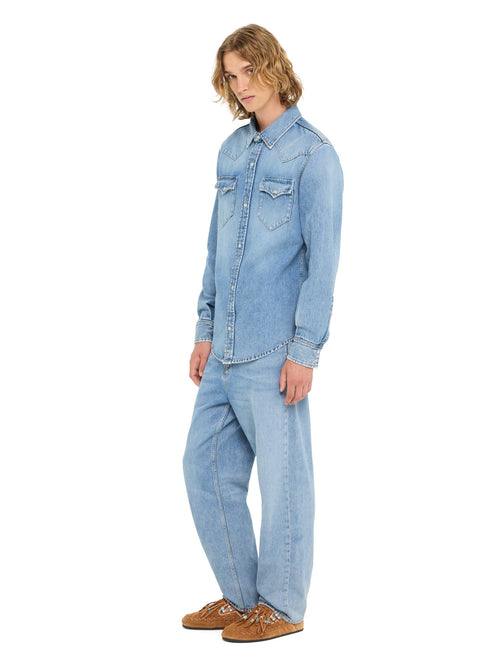 Alanui-Tops & Shirts-Man-Light Wash Blue Denim-LMYD007R26 DEN004-5