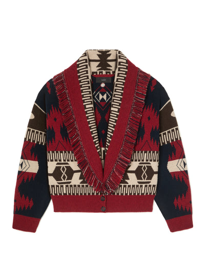 Alanui-The Cardigan-Woman-Charcoal/Russet Red-LWHB026E26KNI0014625
