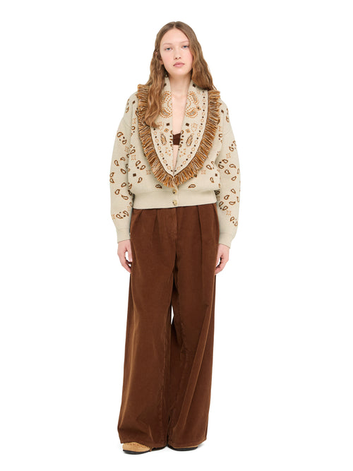 Bandana Jacquard Cardi-Bomber