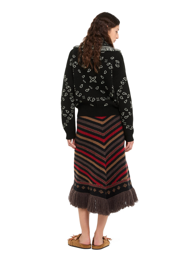 Bandana Jacquard Cardi-Bomber