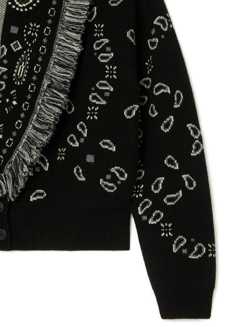 Bandana Jacquard Cardi-Bomber