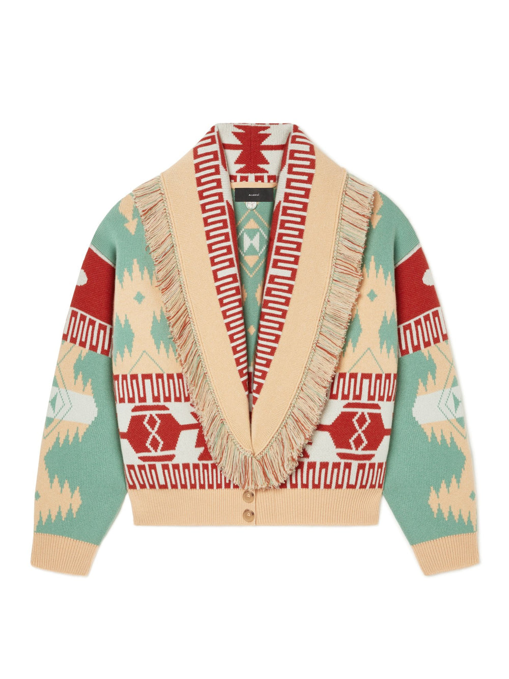 Alanui-The Cardigan-Woman-Parrot/Peach-LWHB026R26 KNI001-2