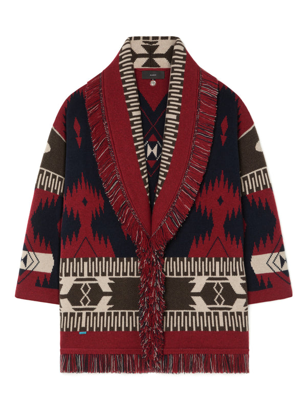 Alanui-The Cardigan-Woman-Charcoal/Russet Red-LWHB064E26KNI001