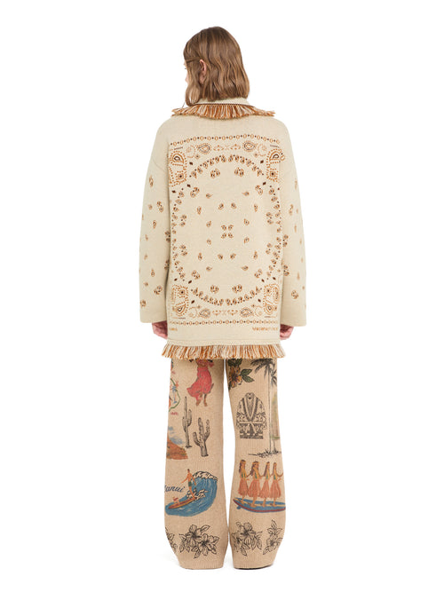 Bandana Jacquard Cardigan