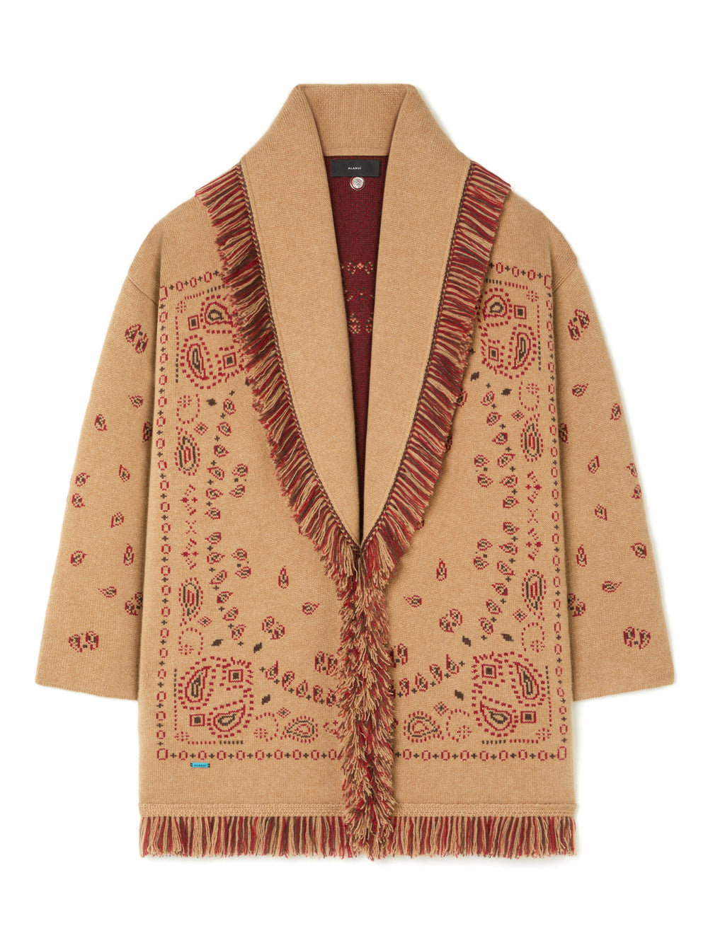 Alanui-The Cardigan-Woman-Camel/Multicolor-LWHB064E26KNI002