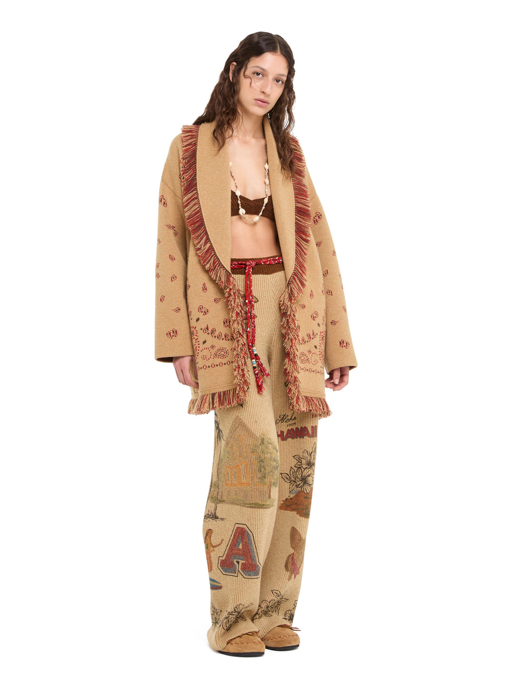 Alanui-The Cardigan-Woman-Camel/Multicolor-LWHB064E26KNI002-2