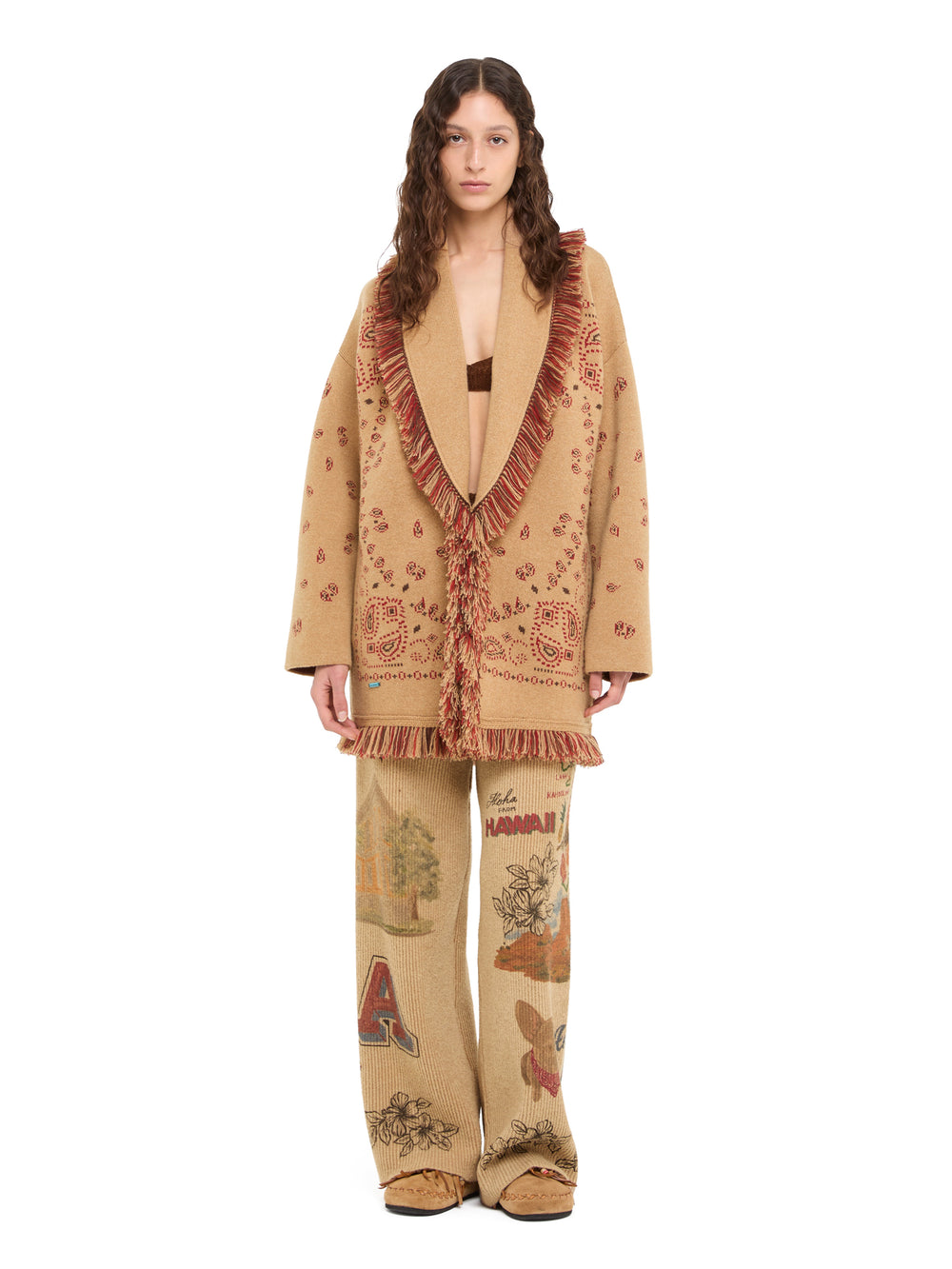 Alanui-The Cardigan-Woman-Camel/Multicolor-LWHB064E26KNI002-4