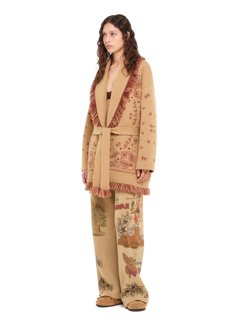 Alanui-The Cardigan-Woman-Camel/Multicolor-LWHB064E26KNI002-6