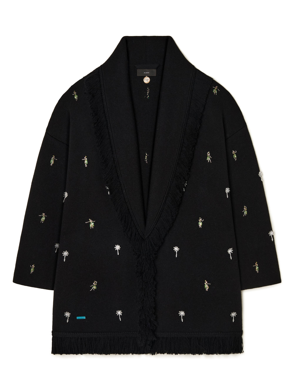 Alanui-The Cardigan-Woman-Black/Multicolor-LWHB064E26KNI008-2