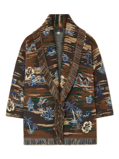Alanui-The Cardigan-Woman-Coffee/Multicolor-LWHB064E26KNI010