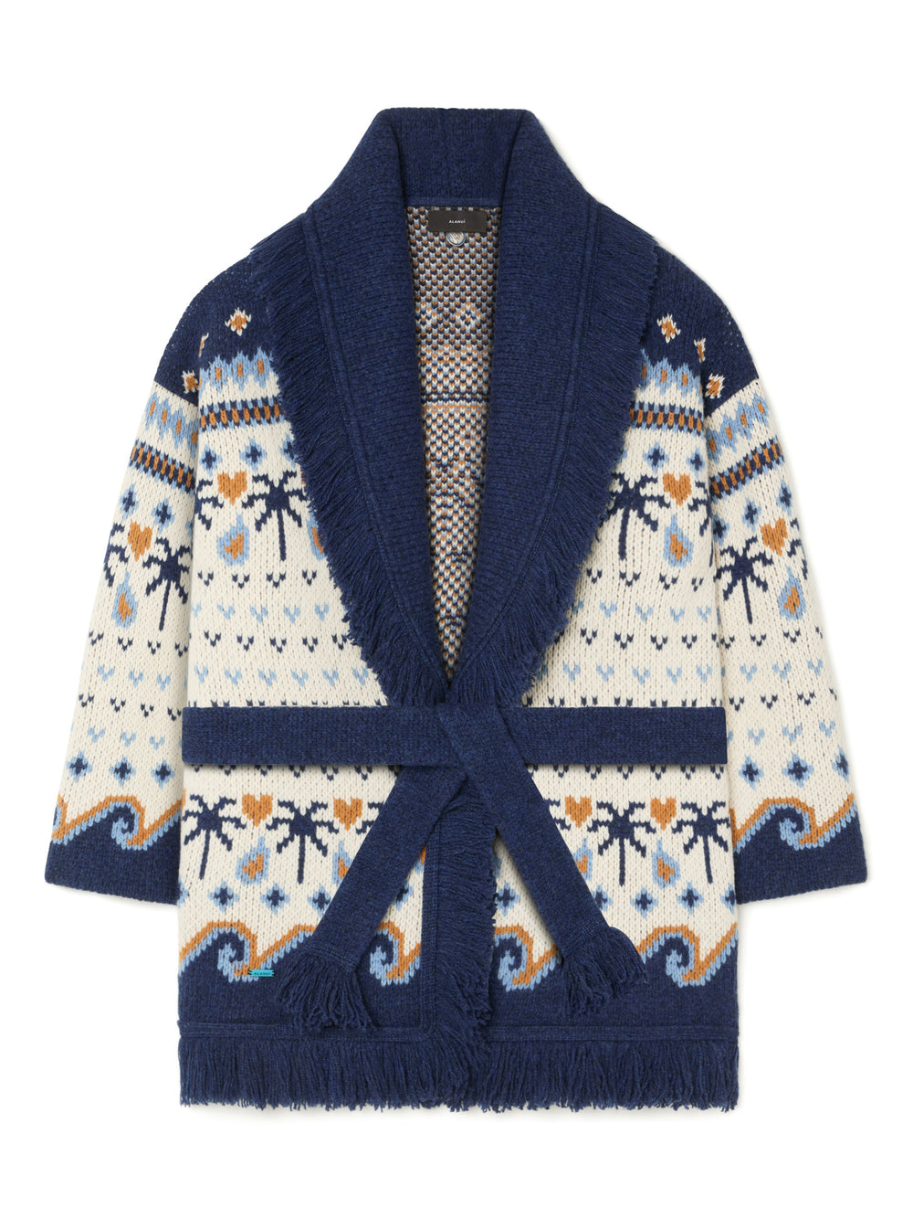 Alanui-The Cardigan-Woman-Chalk/Midnight Blue-LWHB064E26KNI015-5