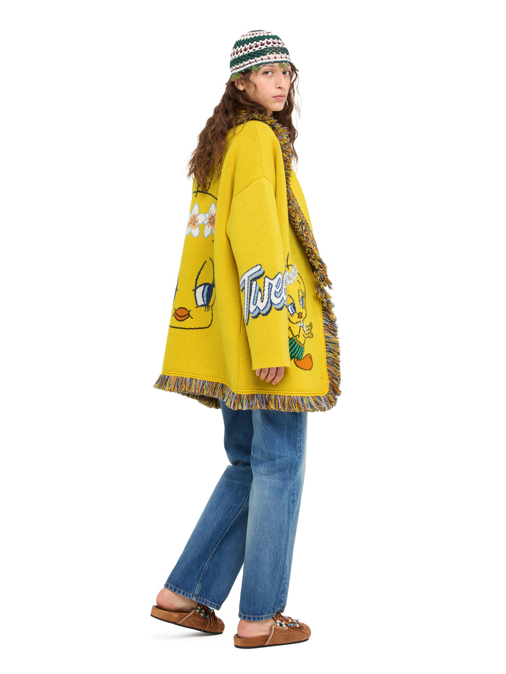 Alanui-The Cardigan-Woman-Yellow/Multicolor-LWHB064E26KNI022