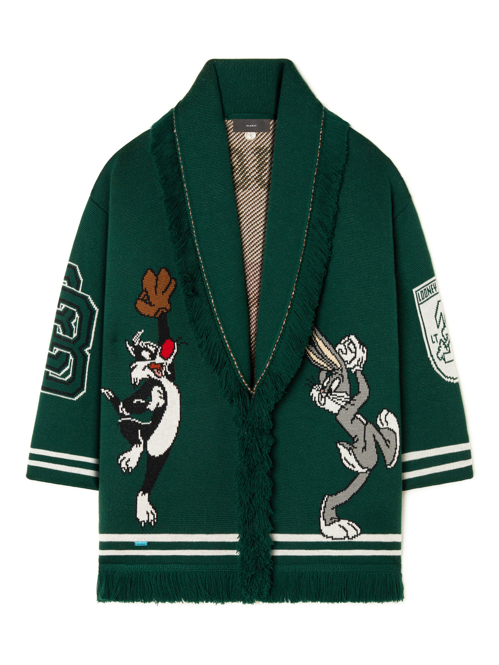 Alanui-The Cardigan-Woman-Evergreen/Multicolor-LWHB064E26KNI023-3