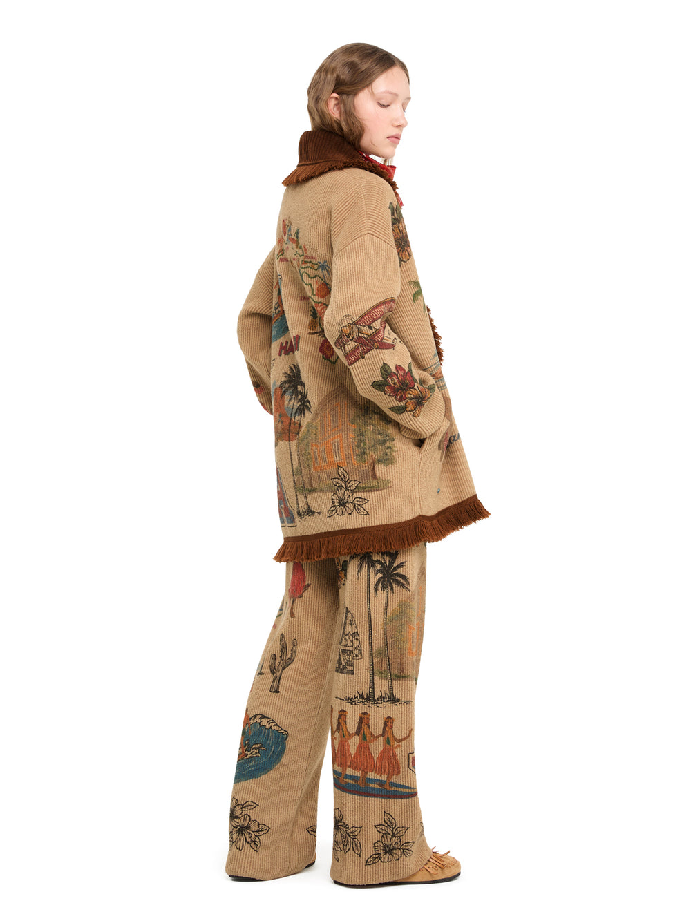 Alanui-The Cardigan-Woman-Camel/Tabacco-LWHB064E26KNI027