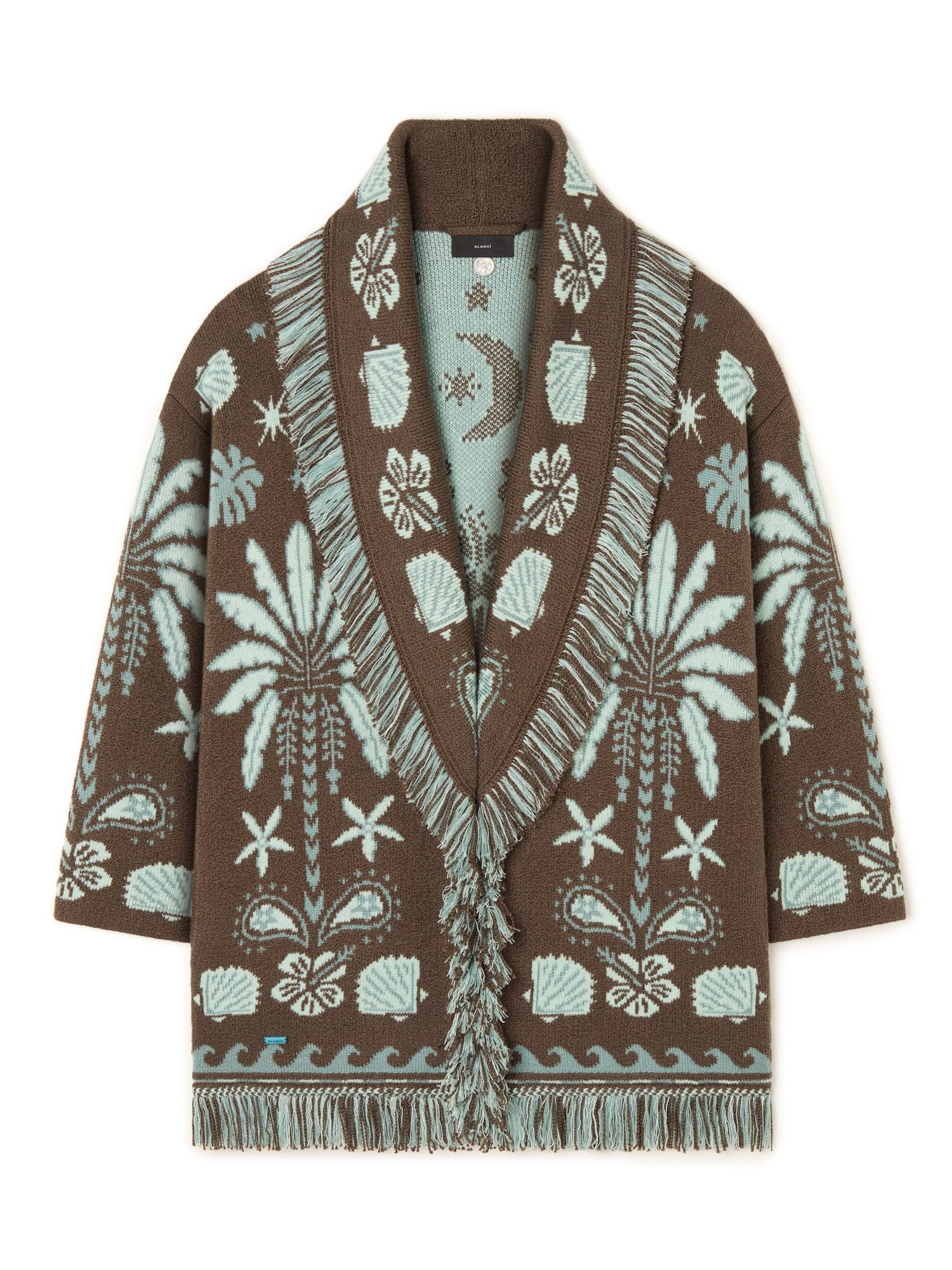 Alanui-The Cardigan-Woman-Sandal Wood/Wave-LWHB064R26 KNI003-3