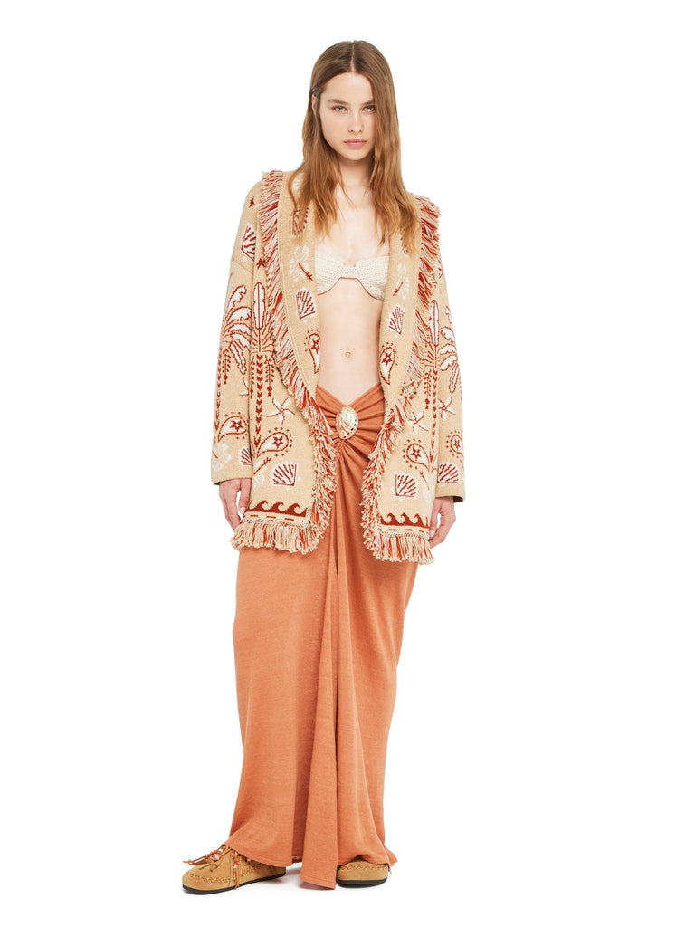 Alanui-The Cardigan-Woman-Pink Sand/Chalk-LWHB064R26 KNI003-1