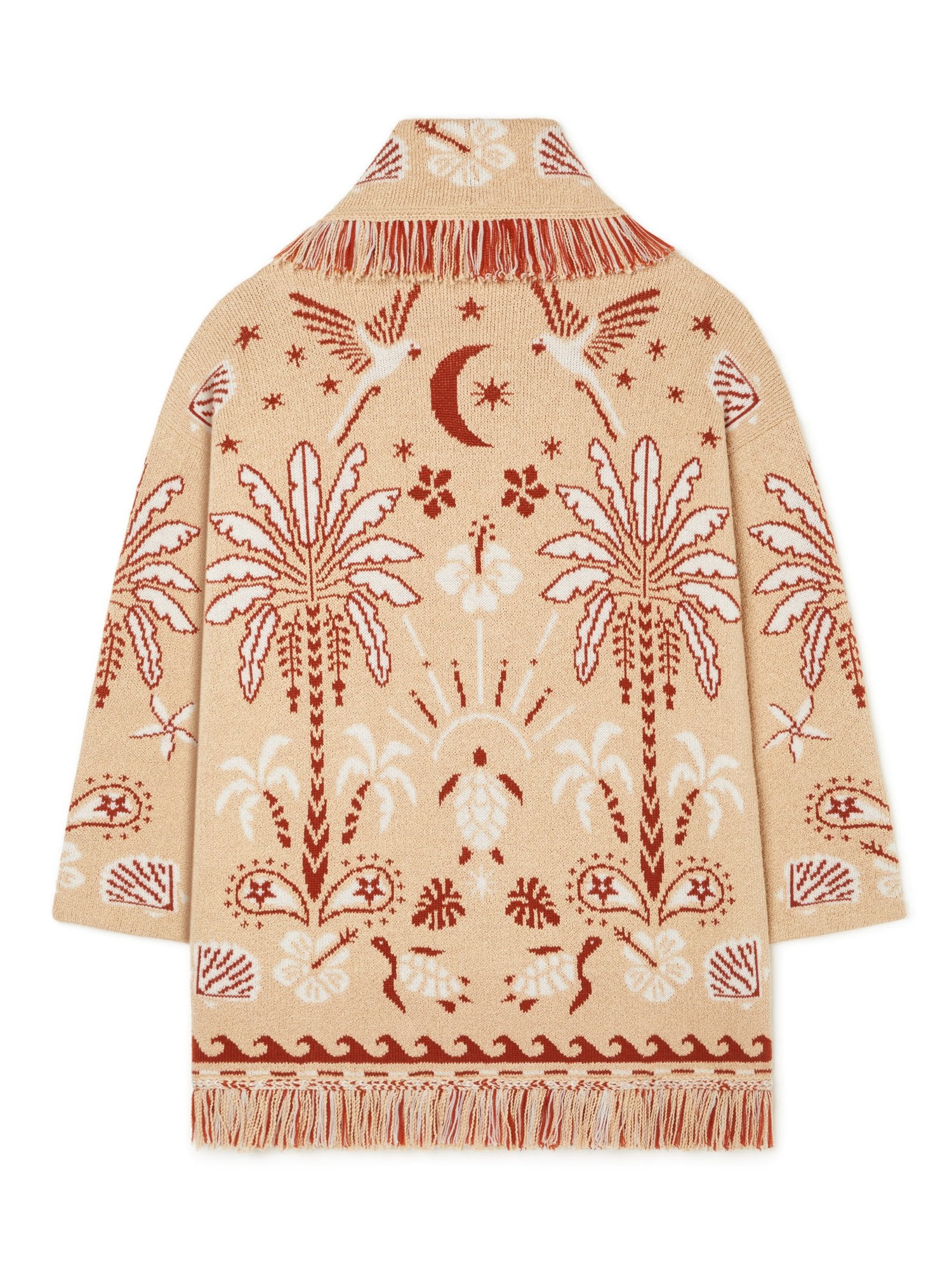 Alanui-The Cardigan-Woman-Pink Sand/Chalk-LWHB064R26 KNI003-3