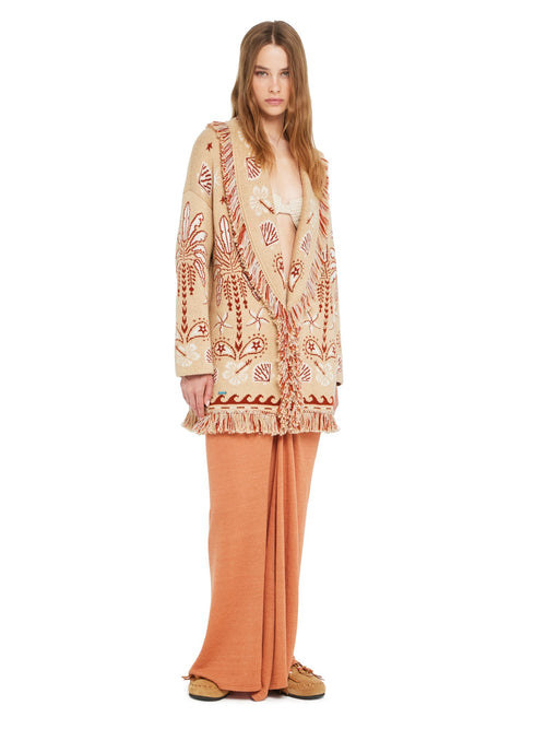 Alanui-The Cardigan-Woman-Pink Sand/Chalk-LWHB064R26 KNI003-6