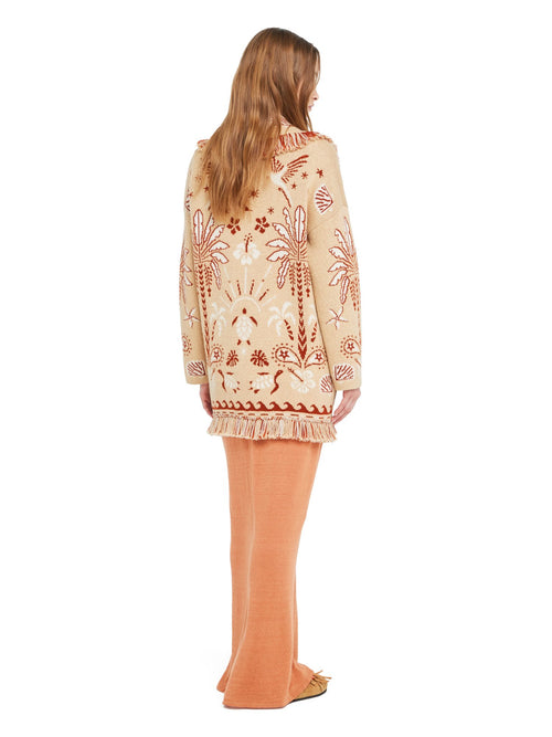 Alanui-The Cardigan-Woman-Pink Sand/Chalk-LWHB064R26 KNI003-7