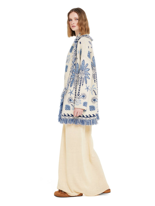 Alanui-The Cardigan-Woman-Chalk/Light Blue-LWHB064R26 KNI003