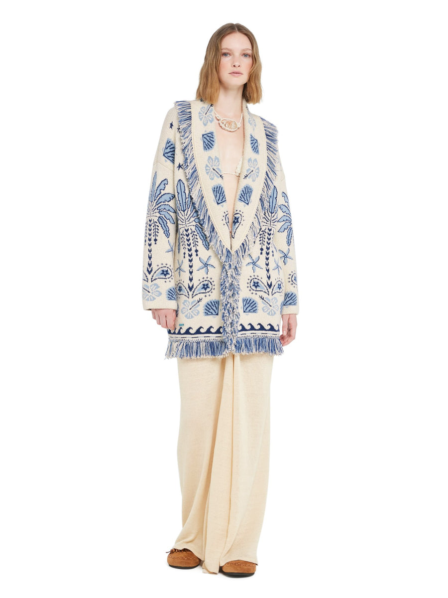 Alanui-The Cardigan-Woman-Chalk/Light Blue-LWHB064R26 KNI003-4