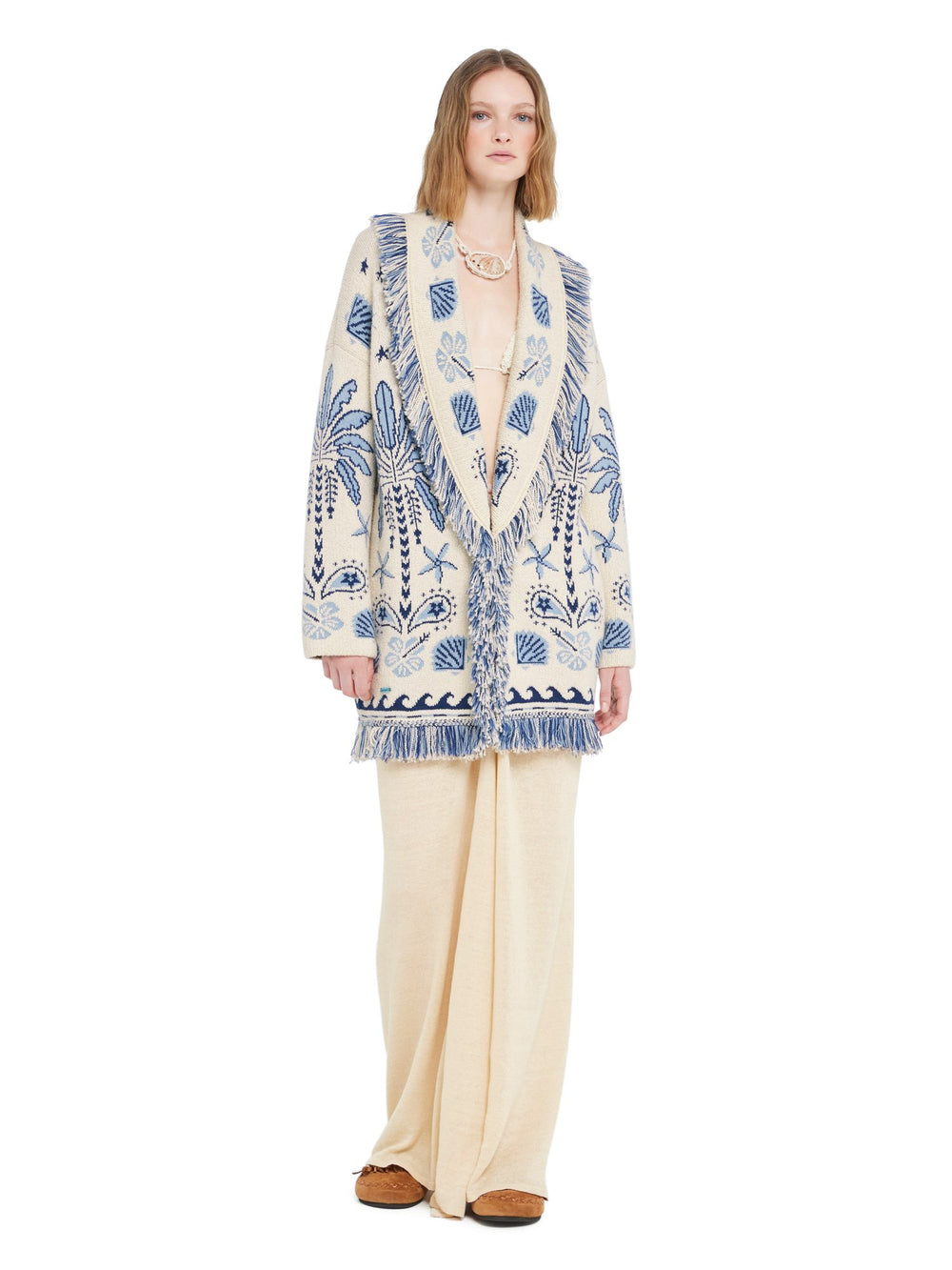 Alanui-The Cardigan-Woman-Chalk/Light Blue-LWHB064R26 KNI003-4