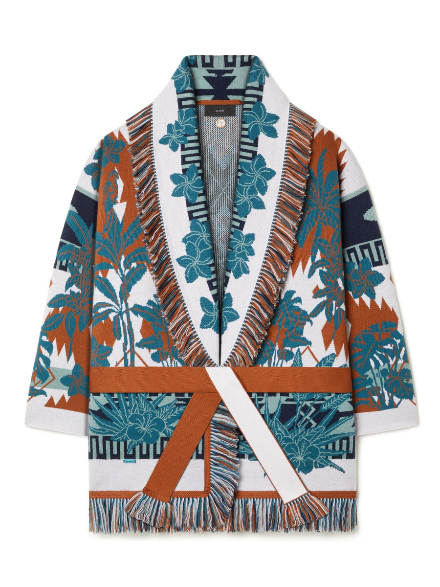 Alanui-The Cardigan-Woman-Red Earth/Teal-LWHB064R26 KNI009-5