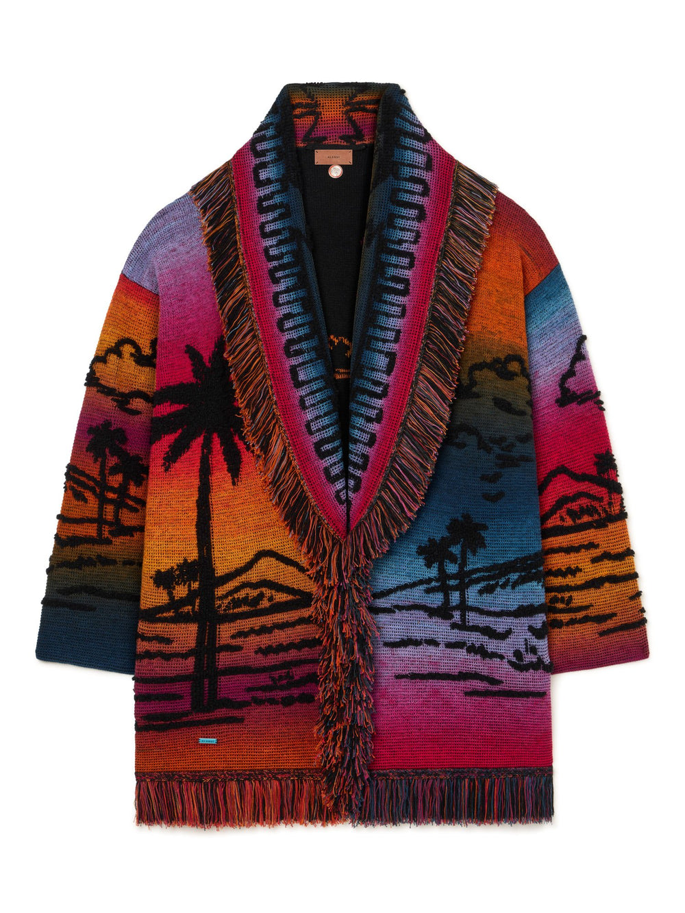 Alanui-The Cardigan-Woman-Black/Multicolor-LWHB064R26 KNI010