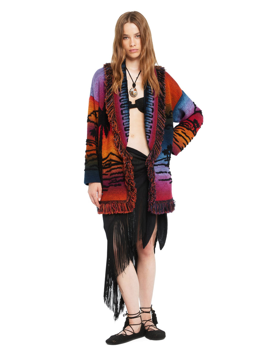 Alanui-The Cardigan-Woman-Black/Multicolor-LWHB064R26 KNI010-2