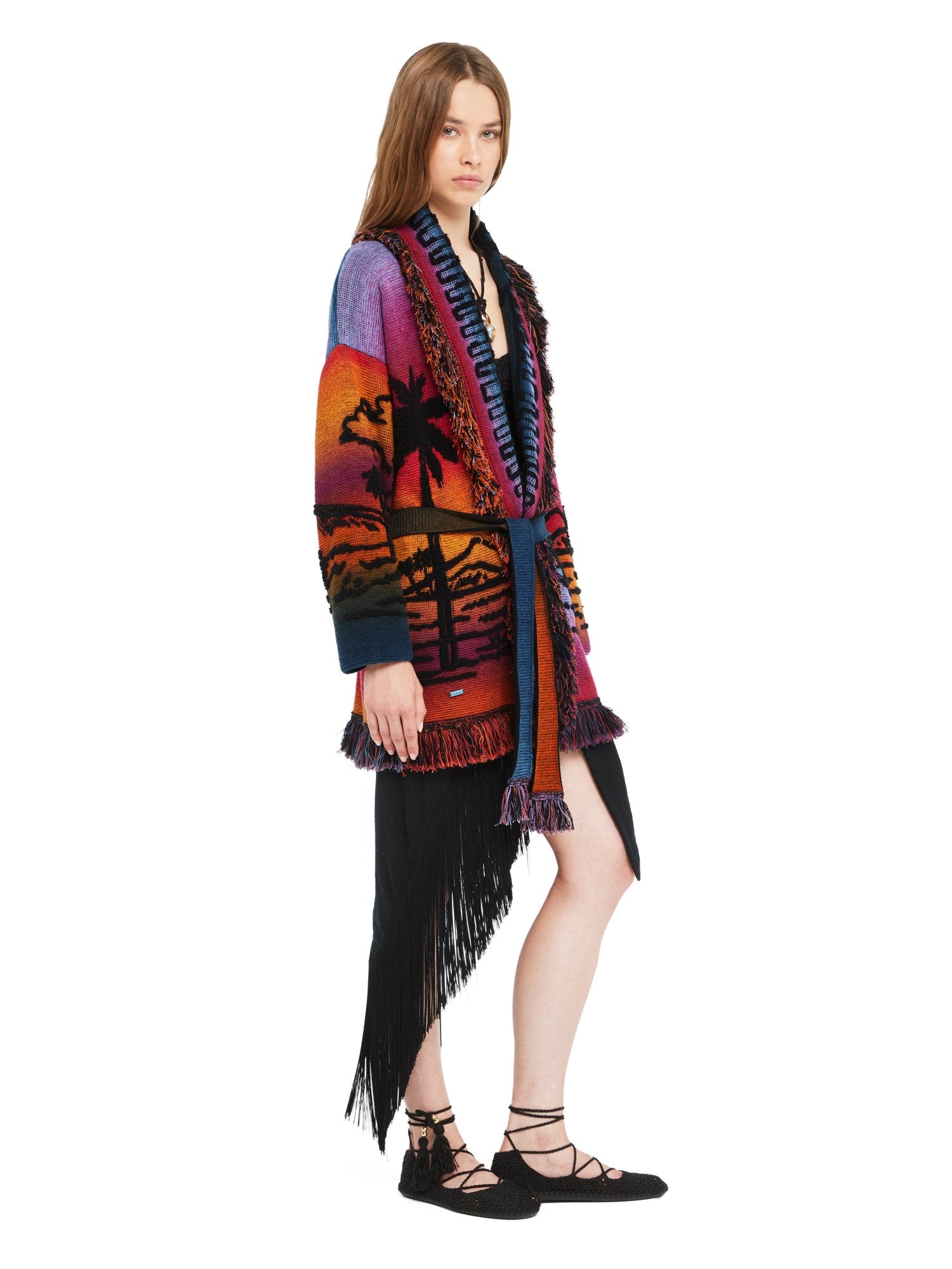 Alanui-The Cardigan-Woman-Black/Multicolor-LWHB064R26 KNI010-6