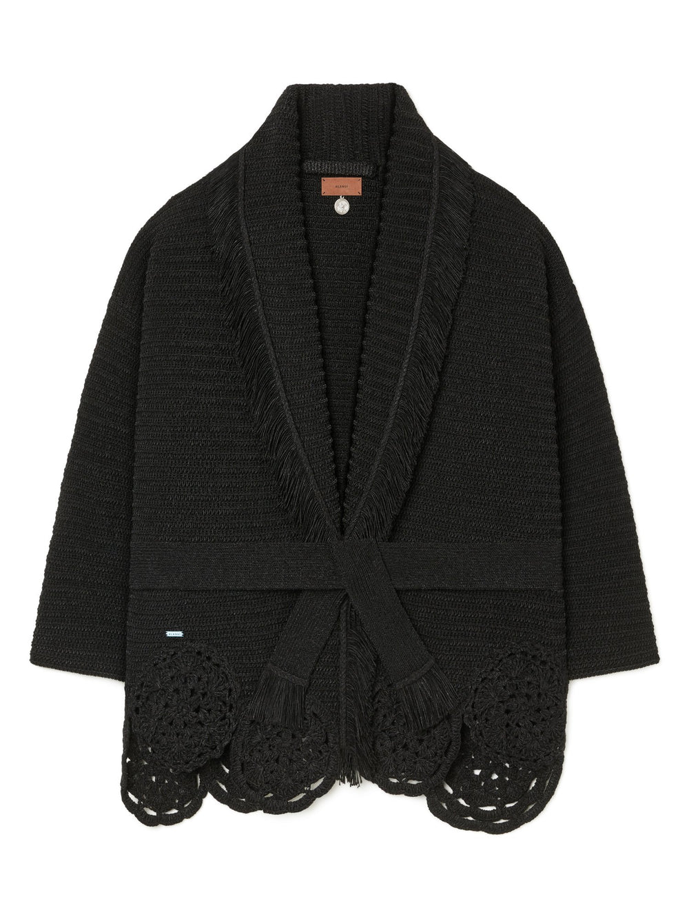 Alanui-The Cardigan-Woman-Black-LWHB064R26 KNI011-5