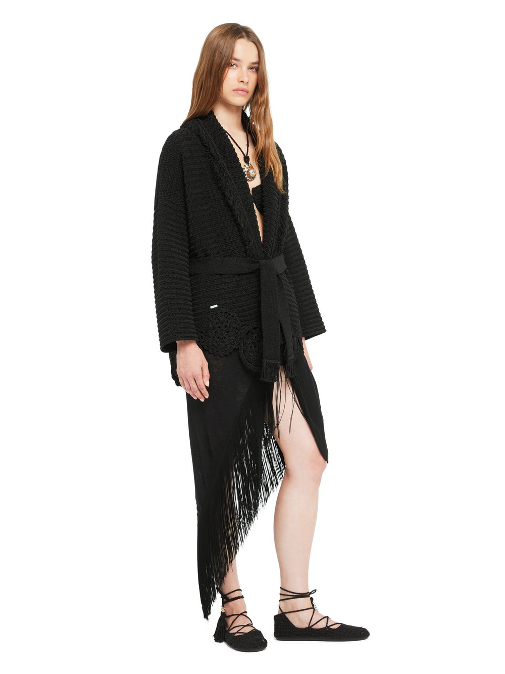 Alanui-The Cardigan-Woman-Black-LWHB064R26 KNI011-6