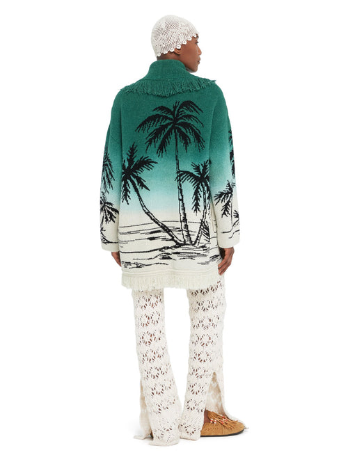 Alanui-The Cardigan-Woman-Green Tide/Chalk-LWHB064R26 KNI017