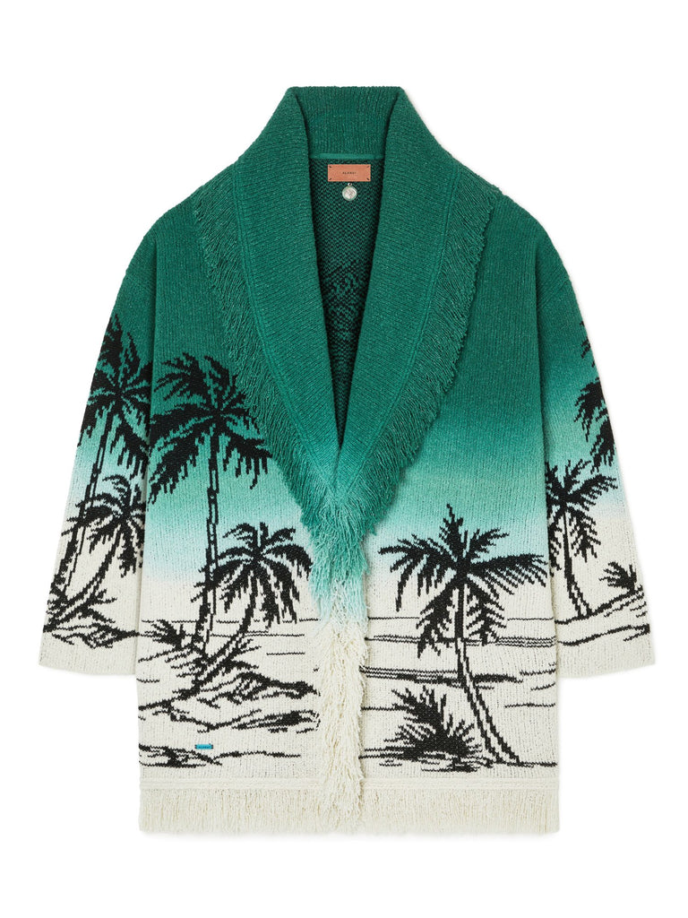Alanui-The Cardigan-Woman-Green Tide/Chalk-LWHB064R26 KNI017-2