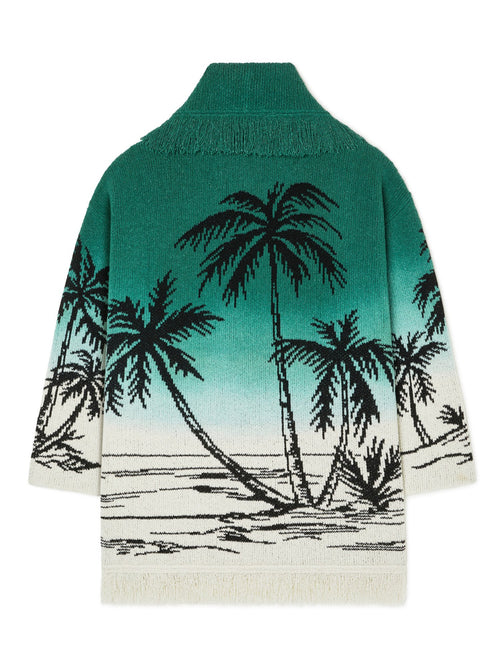 Alanui-The Cardigan-Woman-Green Tide/Chalk-LWHB064R26 KNI017-3
