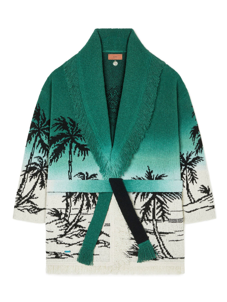 Alanui-The Cardigan-Woman-Green Tide/Chalk-LWHB064R26 KNI017-5