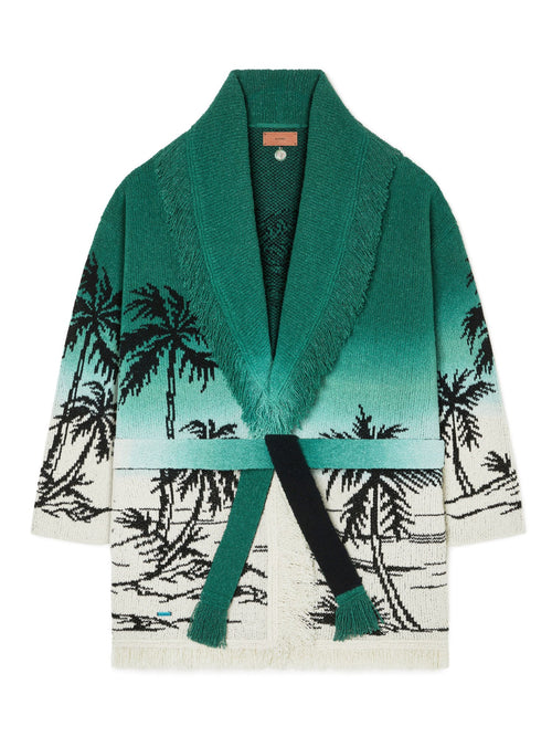 Alanui-The Cardigan-Woman-Green Tide/Chalk-LWHB064R26 KNI017-5