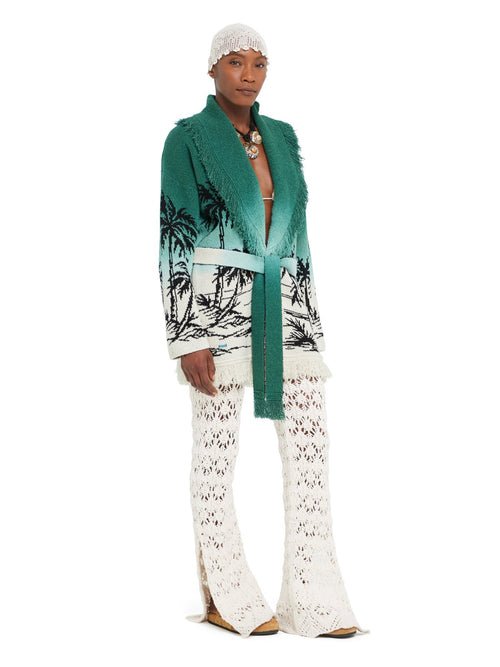 Alanui-The Cardigan-Woman-Green Tide/Chalk-LWHB064R26 KNI017-6