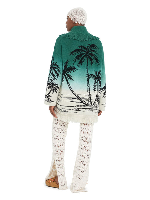 Alanui-The Cardigan-Woman-Green Tide/Chalk-LWHB064R26 KNI017-7