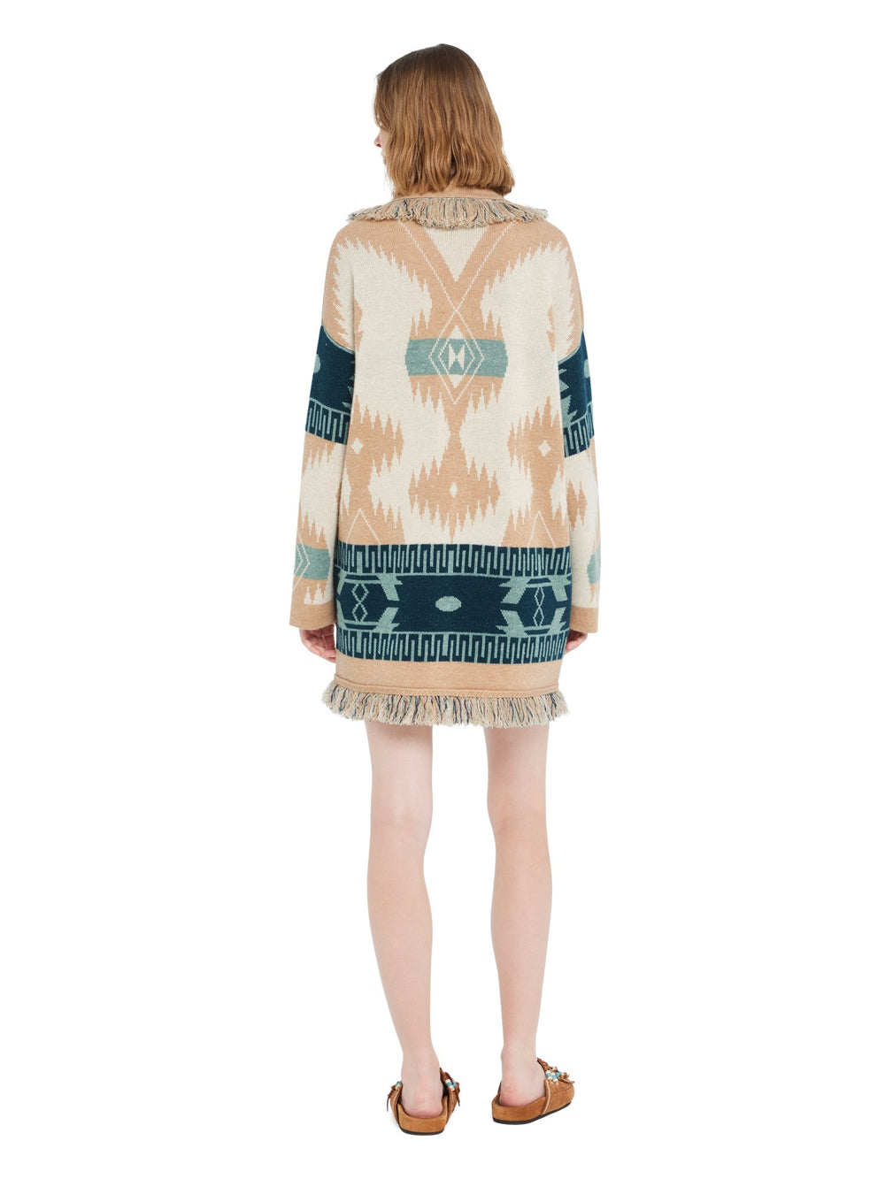 Alanui-The Cardigan-Woman-Chalk/Sand-LWHB064R26 KNI026-7