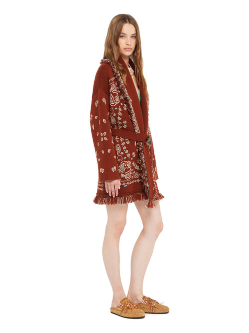 Bandana Jacquard Cardigan