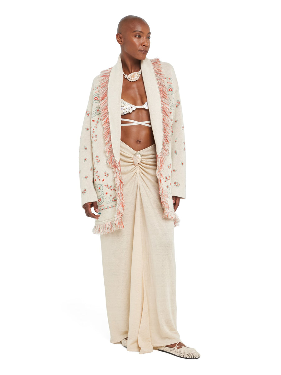Bandana Jacquard Cardigan
