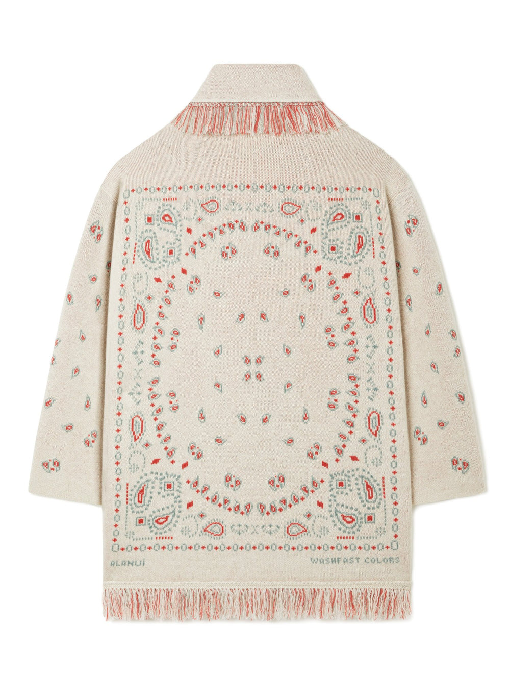 Alanui-The Cardigan-Woman-Chalk/Coral-LWHB064R26 KNI031-3
