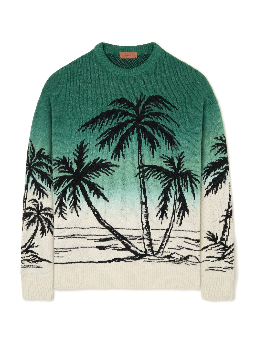 Alanui-Sweaters-Woman-Green Tide/Chalk-LWHE068R26 KNI002-2