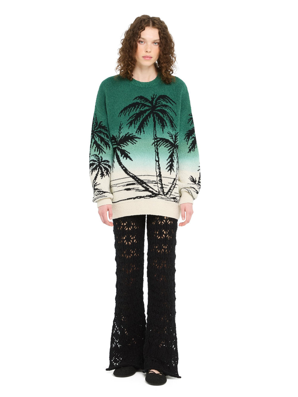 Alanui-Sweaters-Woman-Green Tide/Chalk-LWHE068R26 KNI002-4