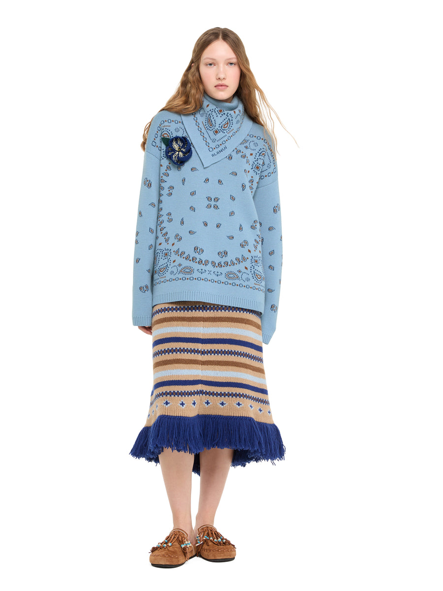 Bandana Jacquard Sweater