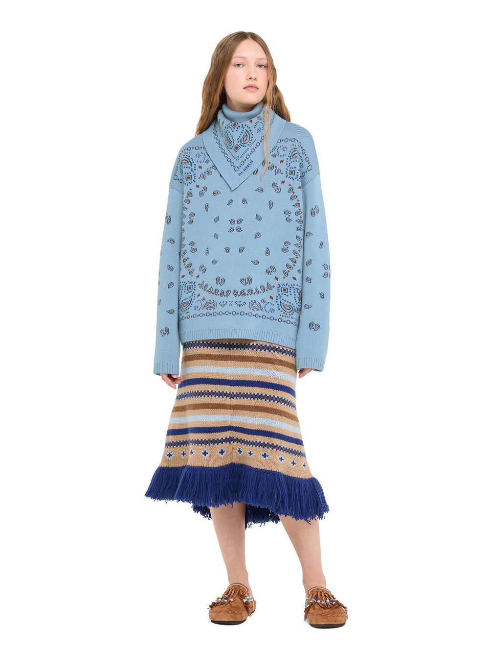 Bandana Jacquard Sweater