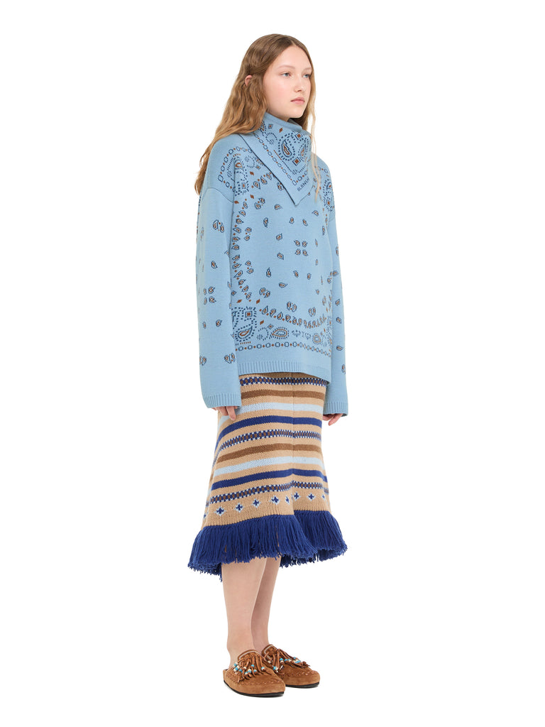 Bandana Jacquard Sweater