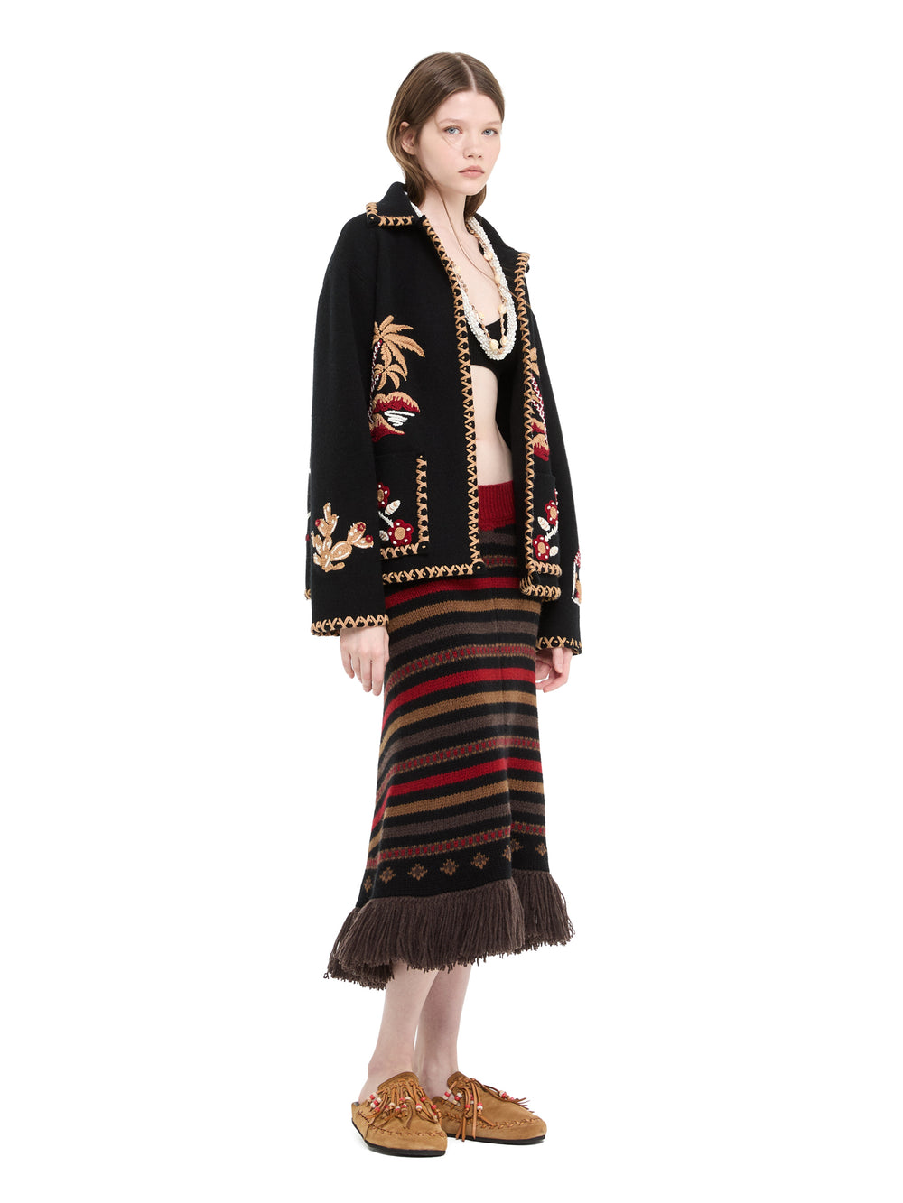Alanui-Skirts-Woman-Black/Multicolor-LWHL041E26KNI001-2