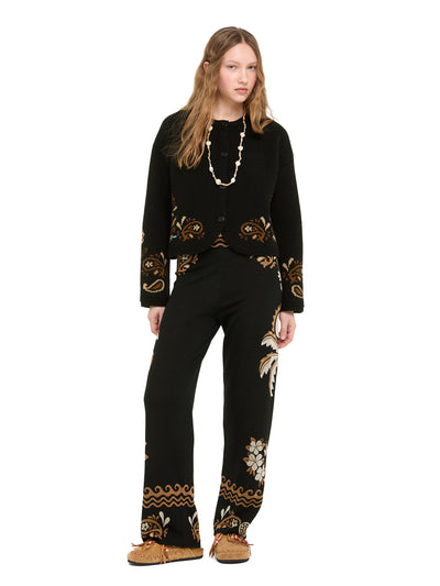 Alanui-Coats & Jackets-Woman-Black/Camel-LWHQ032E26KNI002